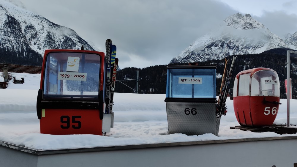 Mini Gondel museum bij Scuol.